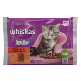 Whiskas Kitten klasični izbor govedina/piletina 4 x 85 g