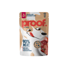 Proof Adult piletina i govedina u umaku od brusnice, vrećica 100 g