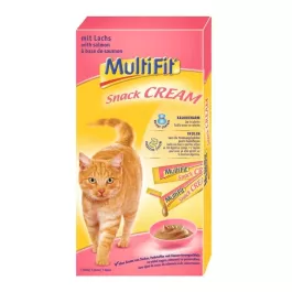 MultiFit poslastica za mačke Snack-Cream losos i inulin 7x15 g