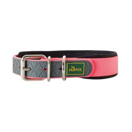 Hunter ogrlica za pse Convenience Comfort L 60 cm neon roza
