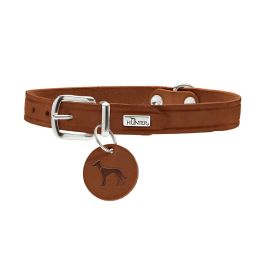Hunter ogrlica za pse Aalborg S/M 47 cm, koža konjak