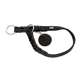 Hunter poludavilica za pse Solid Education M/L 45-50 cm, koža crna