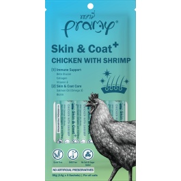 Pramy poslastica za mačke Skin&Coat od piletine sa škampima 4x14 g