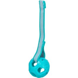 Trixie igračka za pse Honeycomb loptica s užetom