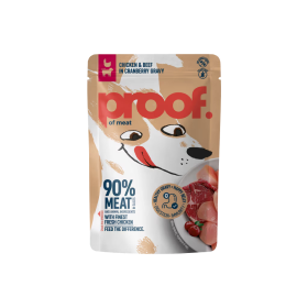 Proof Adult piletina i govedina u umaku od brusnice, vrećica 100 g