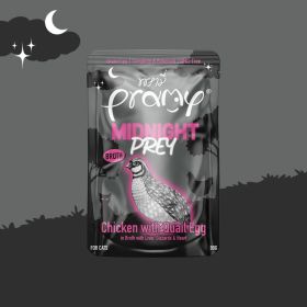 Pramy Cat Midnight Prey piletina s prepeličjim jajem u juhi 60 g